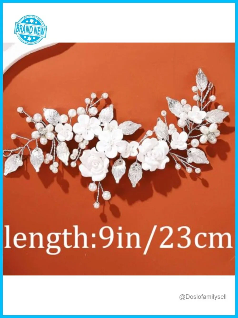 Crystal Pearl Bridal Hair Vine Headpiece Wedding Leaf Hair Accessories